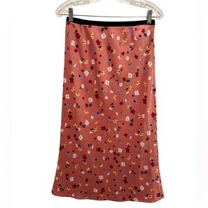 NWOT Floral Pink Slip Skirt Size S